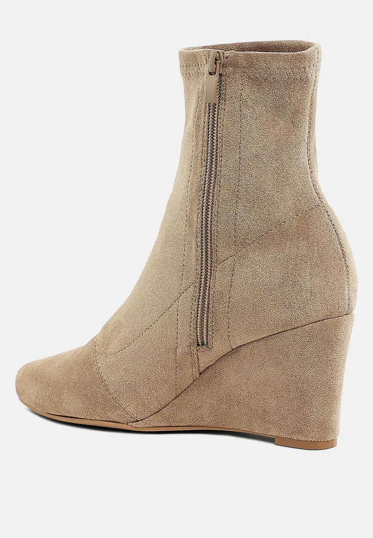 Microfiber Wedge Sock Boots By RUW