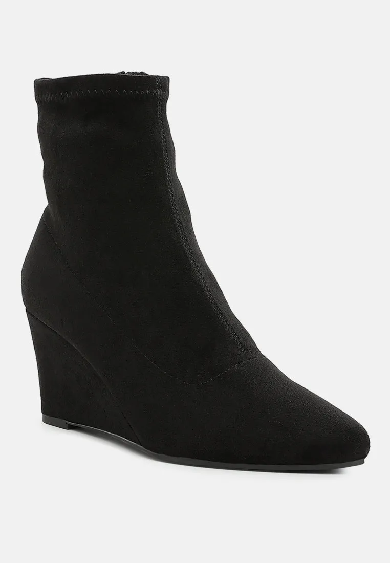 Microfiber Wedge Sock Boots By RUW