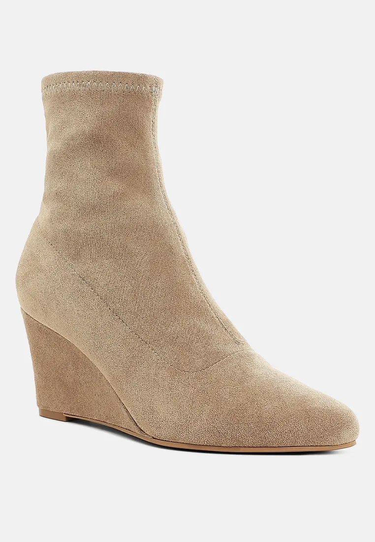 Microfiber Wedge Sock Boots By RUW