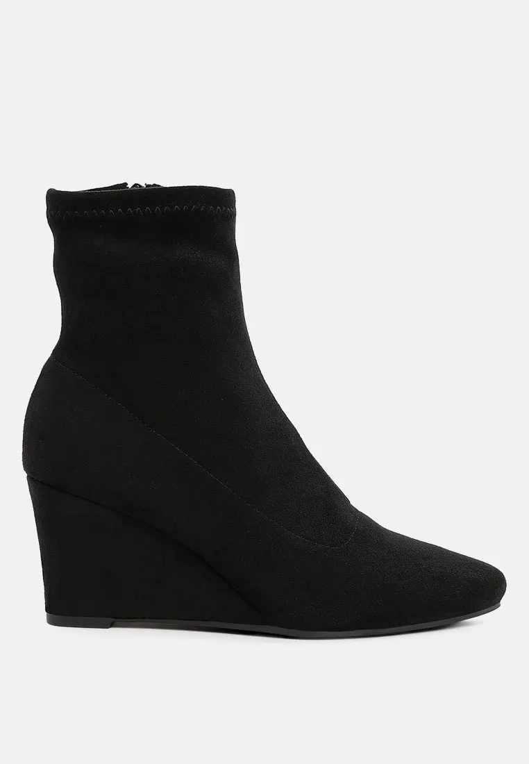 Microfiber Wedge Sock Boots By RUW