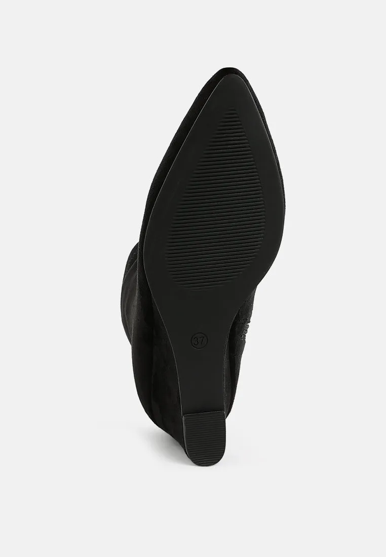 Microfiber Wedge Sock Boots By RUW