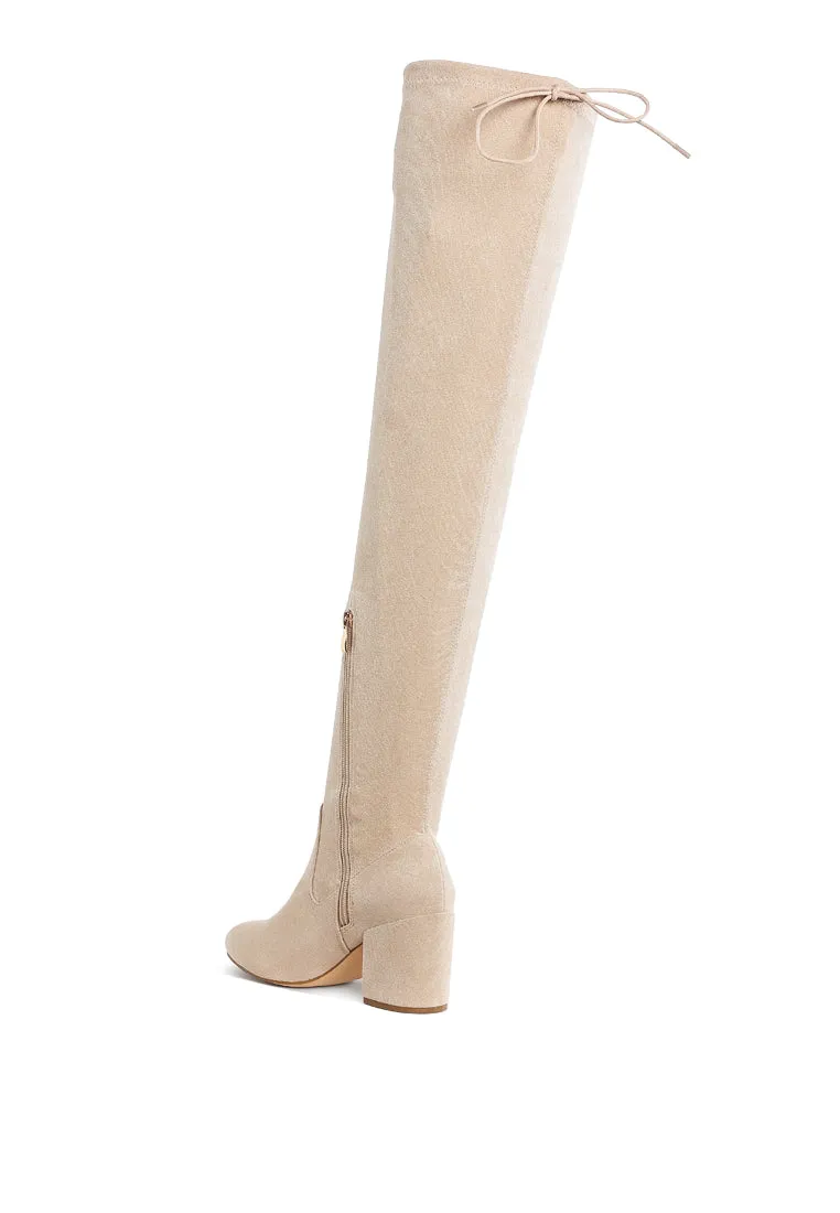 Minimal Drawstring Detail Knee-High Boots By RUW