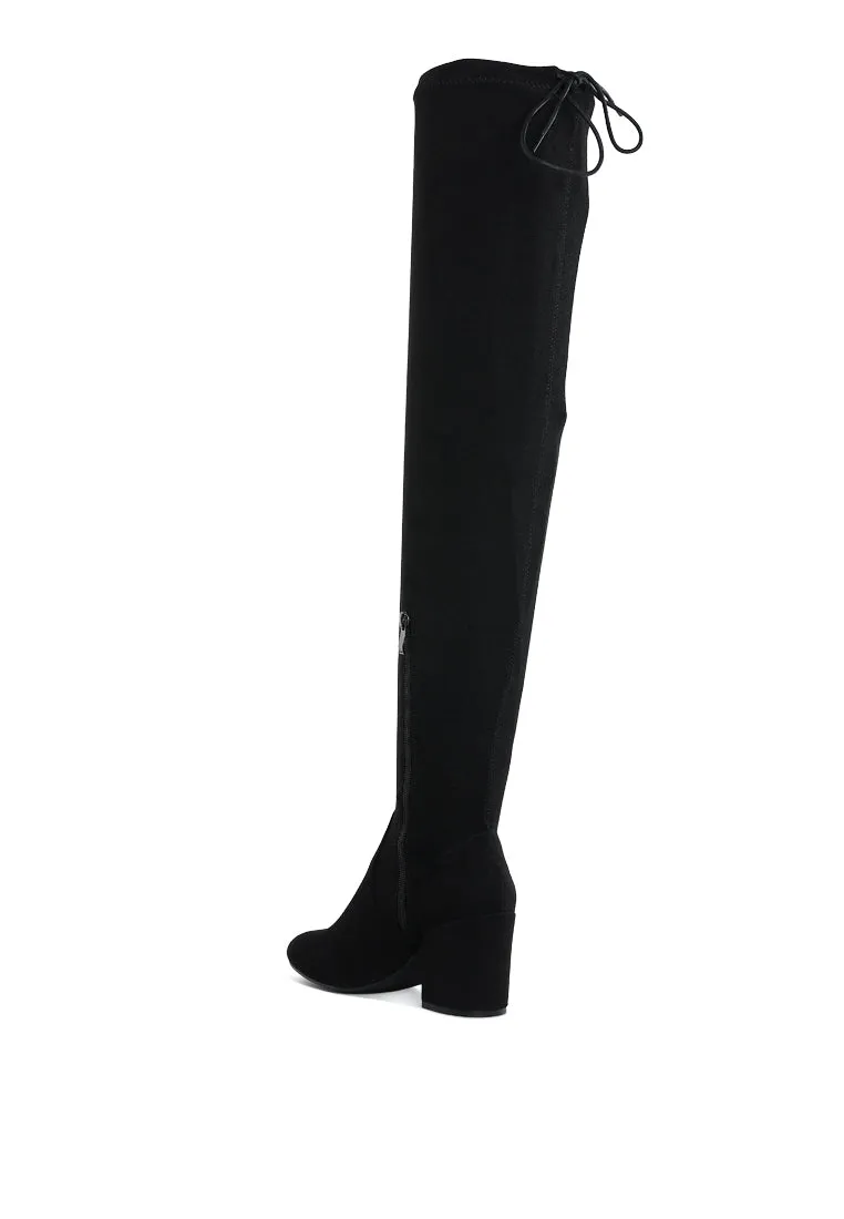 Minimal Drawstring Detail Knee-High Boots By RUW