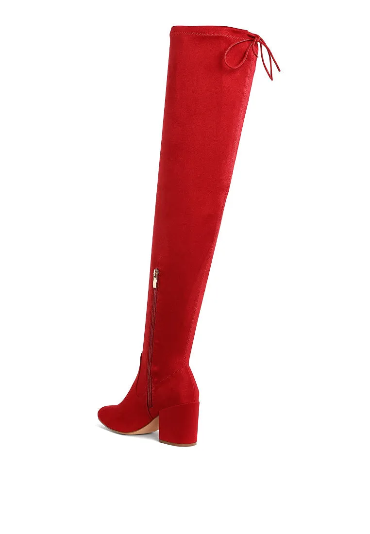 Minimal Drawstring Detail Knee-High Boots By RUW