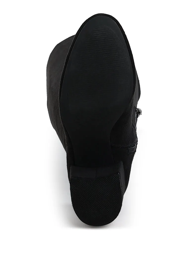 Minimal Drawstring Detail Knee-High Boots By RUW