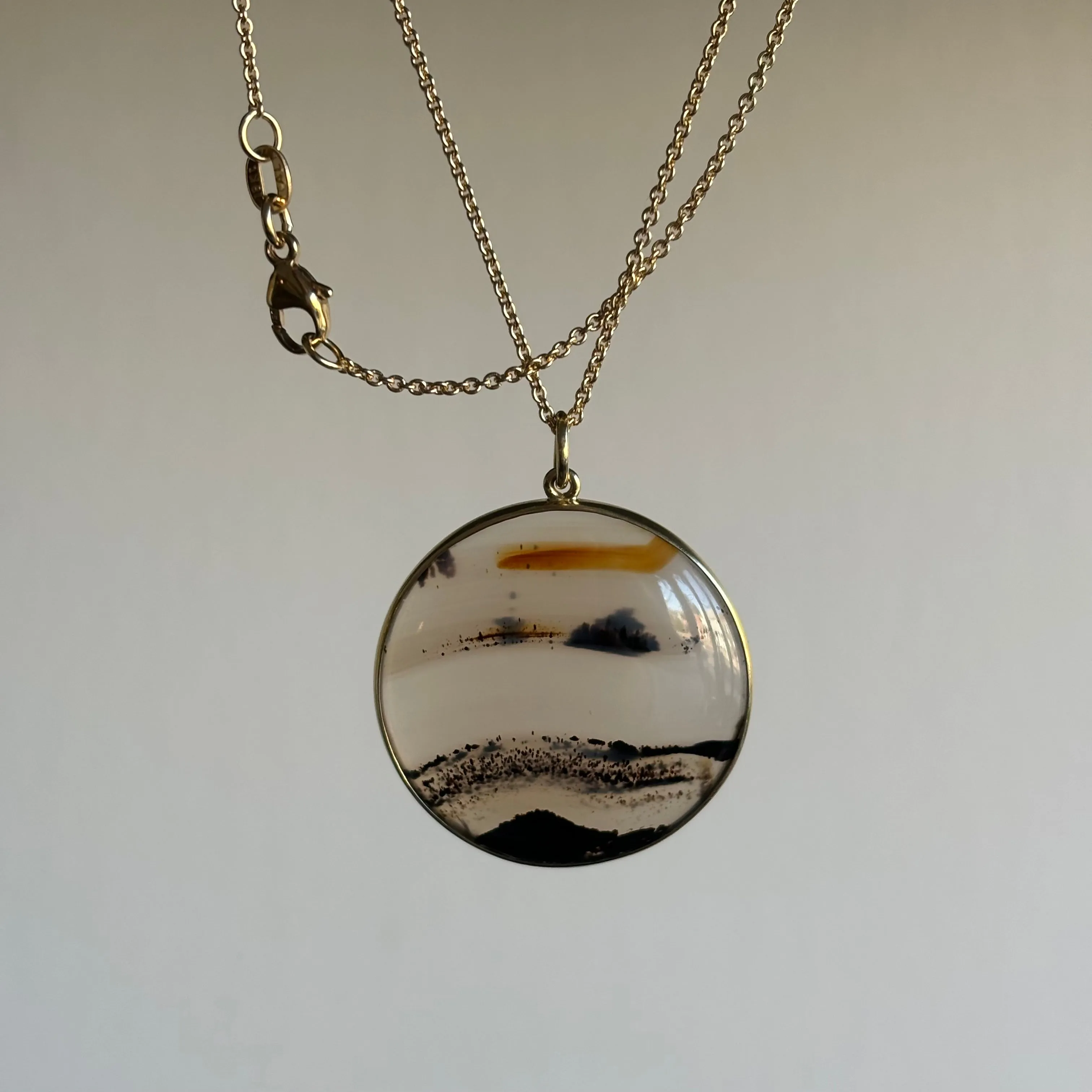 Montana Agate Landscape Pendant