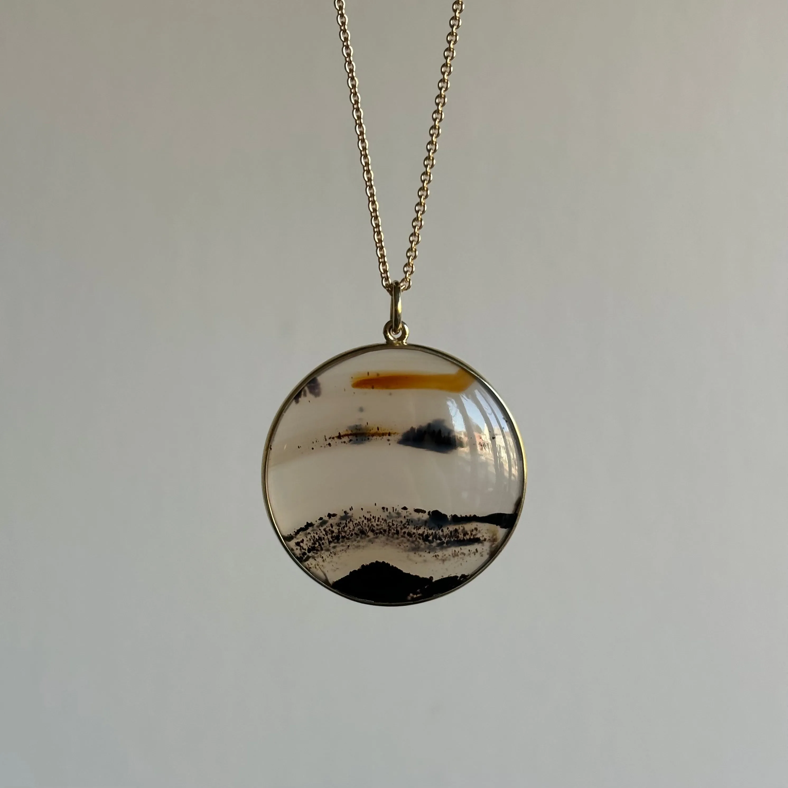 Montana Agate Landscape Pendant