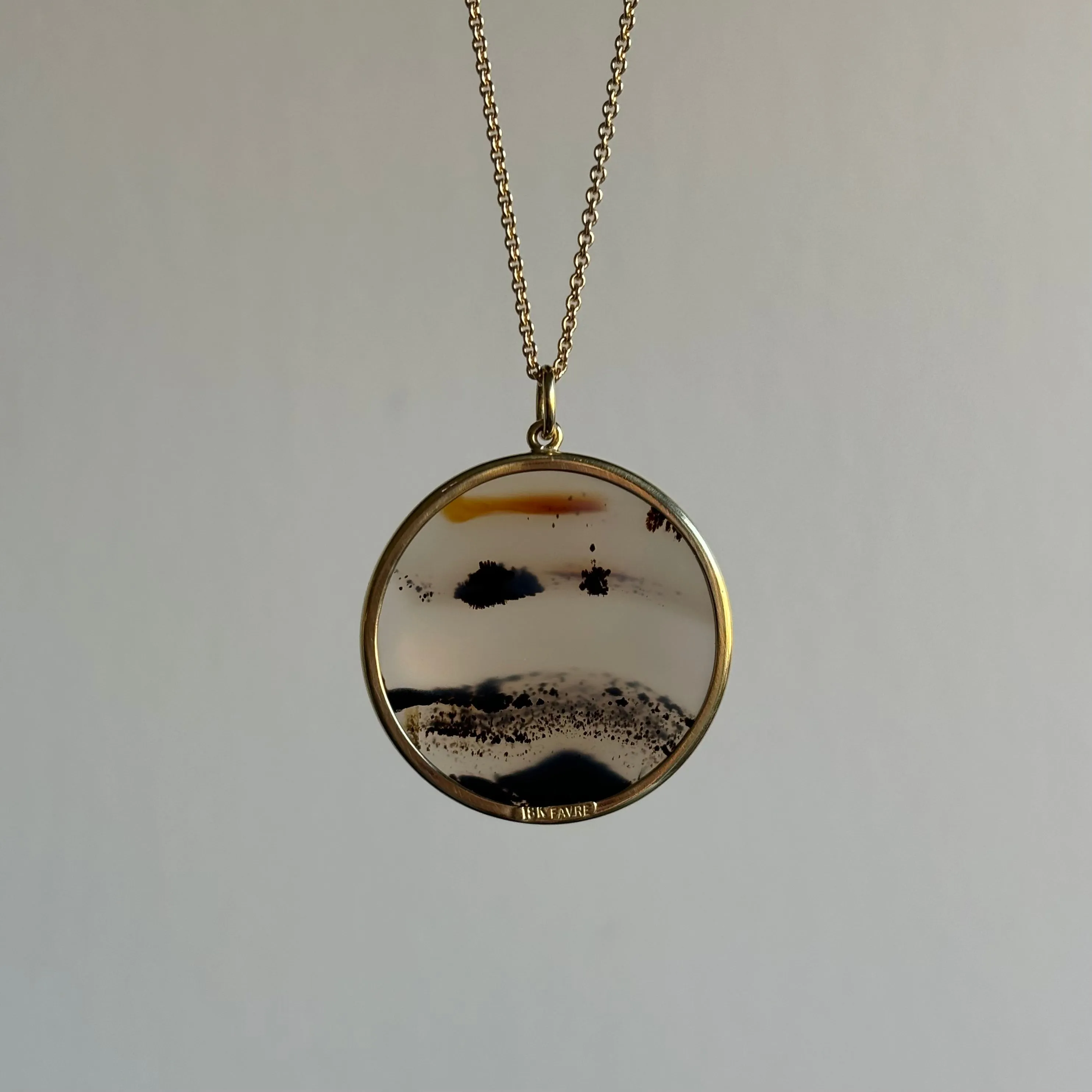 Montana Agate Landscape Pendant