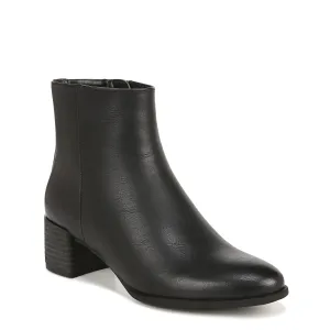 Naturalizer SOUL Womens Rosa Memory Foam Heeled Ankle Boot Black Smooth 7.5 M