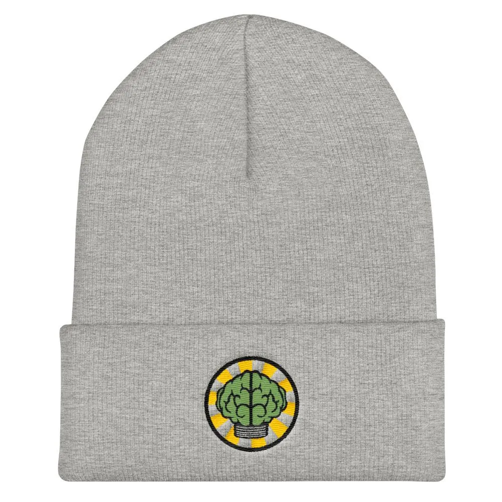 NERD Brain logo embroidery Cuffed Beanie. Pharrell Williams, Chad Hugo & Shay Haley N*E*R*D inspired