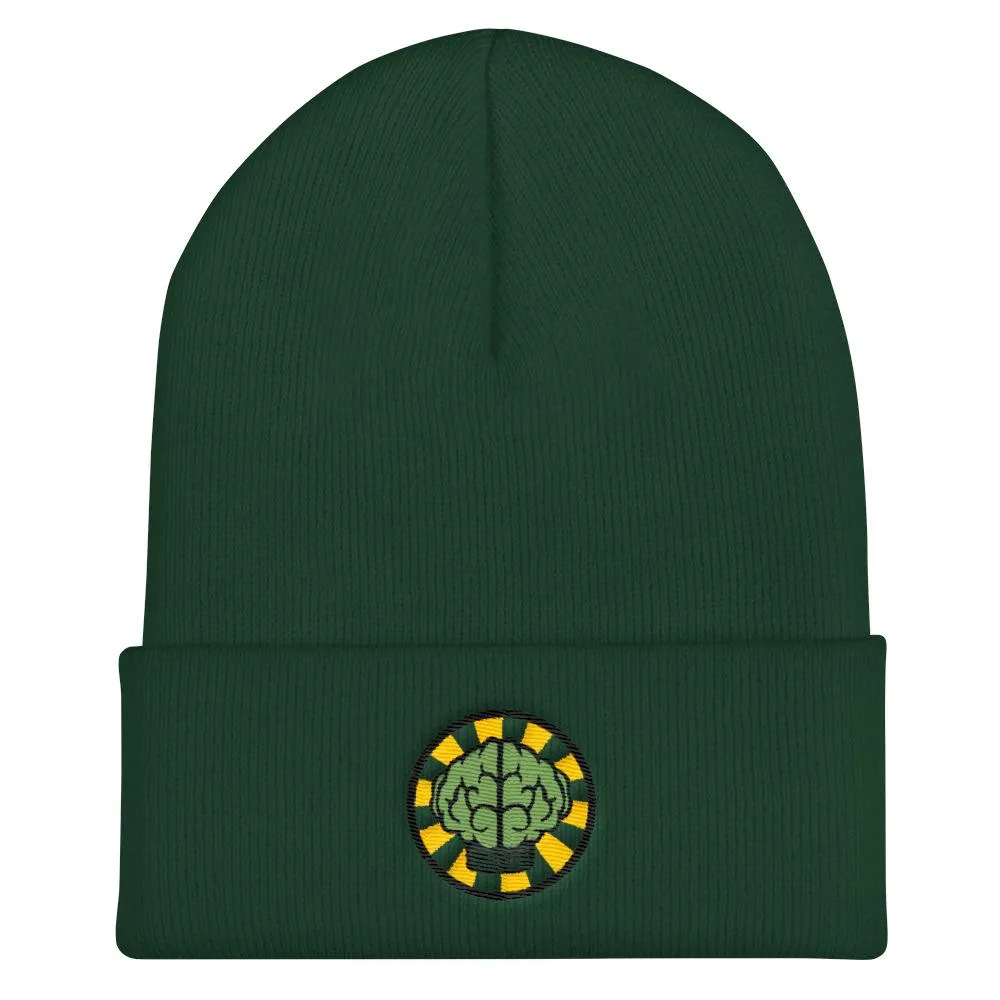 NERD Brain logo embroidery Cuffed Beanie. Pharrell Williams, Chad Hugo & Shay Haley N*E*R*D inspired