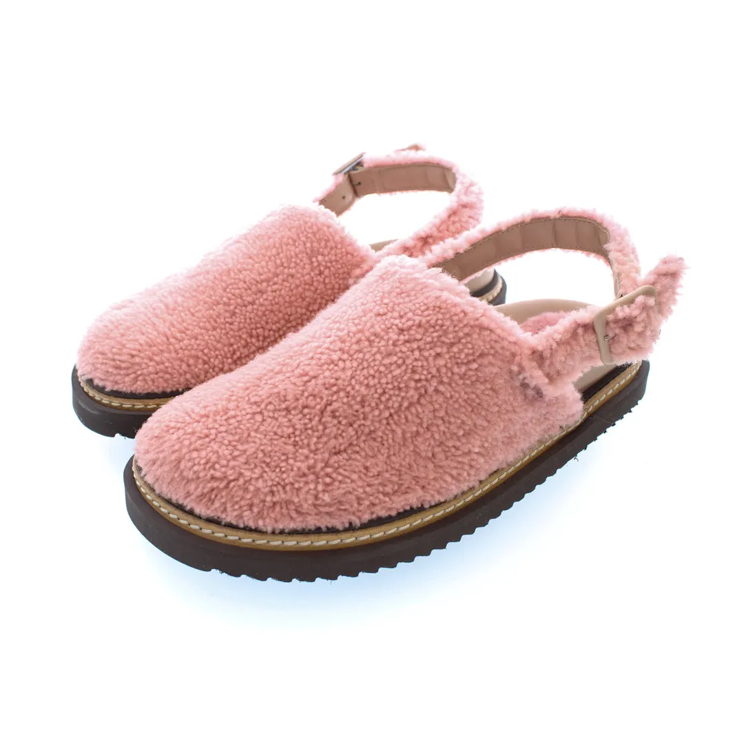 NEVADA  PINK SHEARLING MULES