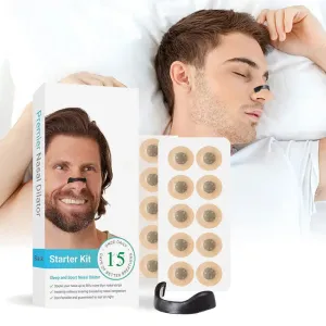 NEW Nasal Breathing Starter Kit - a Set of Nose Expanders with a Snug Design, Strong Adhesion, Ensuring Comfortable Wear, Enhancing Airflow, Making Breathing Easier, Suitable for Both Men And Women., Black Round
