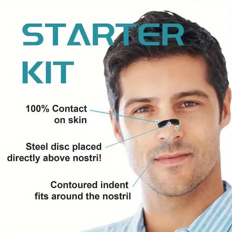 NEW Nasal Breathing Starter Kit - a Set of Nose Expanders with a Snug Design, Strong Adhesion, Ensuring Comfortable Wear, Enhancing Airflow, Making Breathing Easier, Suitable for Both Men And Women., Black Round