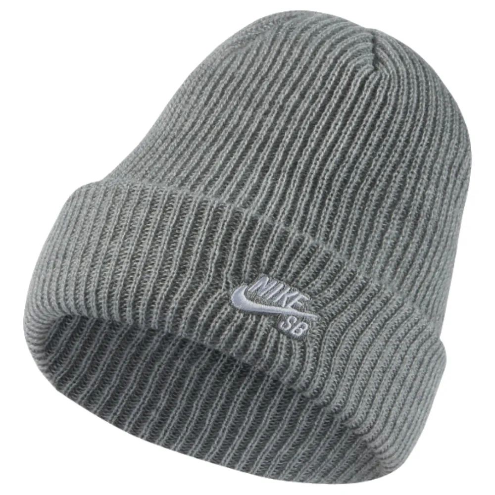 Nike SB Fisherman Beanie Dark Grey Heather/White