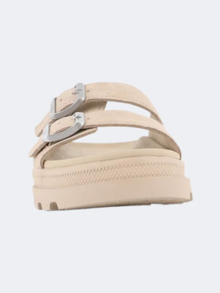 Palladium Dunelite Riviera Sde Women Lifestyle Slippers Warm Sand