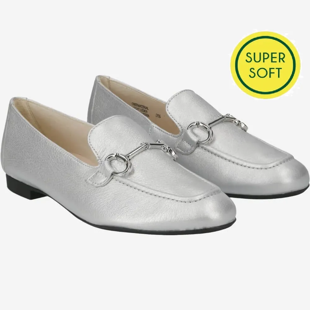 Paul Green 2596 Supersoft Loafer-SILVER