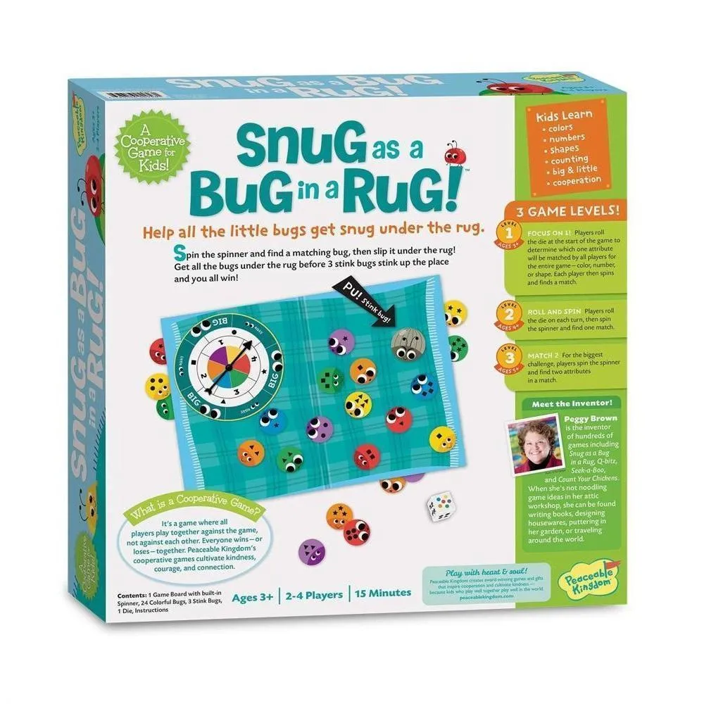 Peaceable Kingdom Snug as a Bug in a Rug