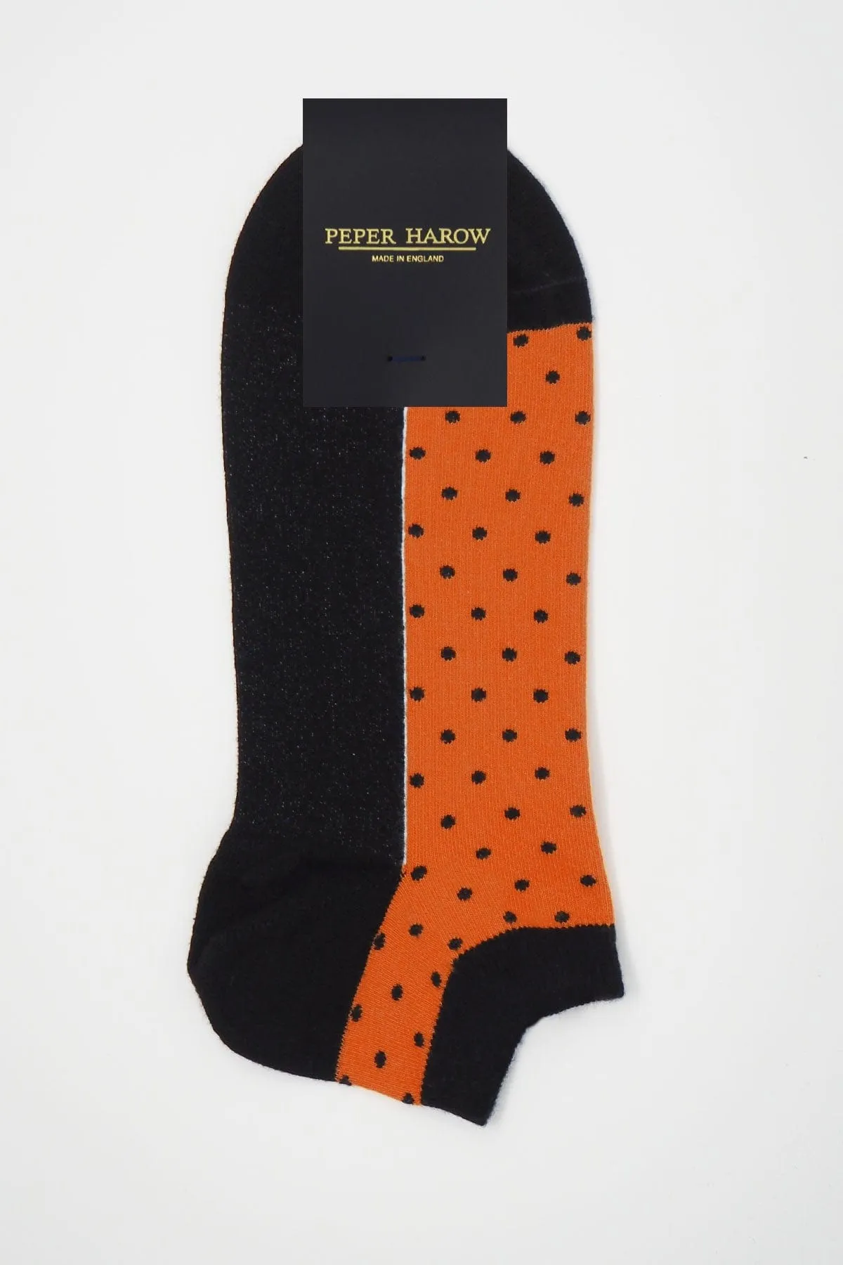Polka Men's Organic Trainer Socks Bundle - White & Orange
