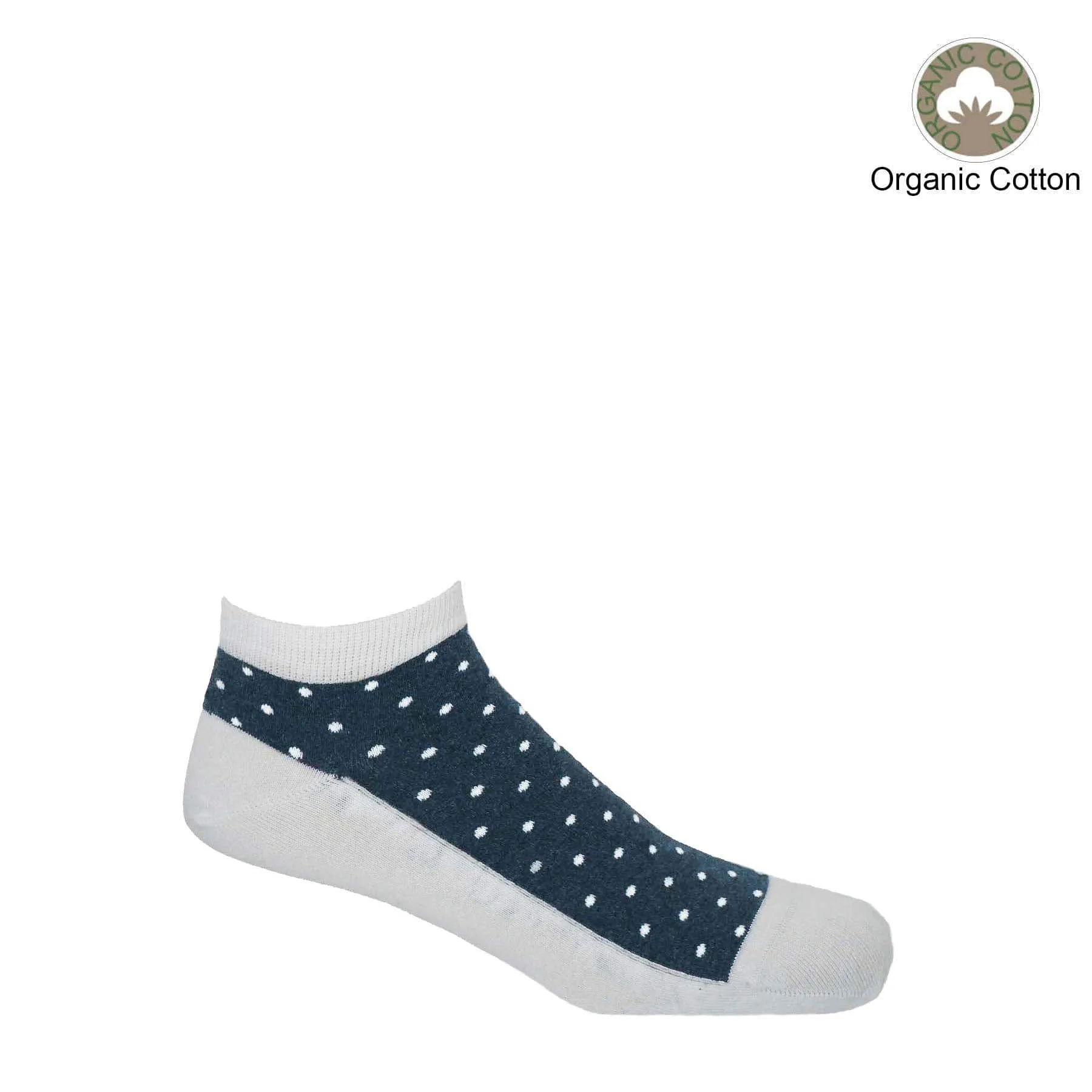Polka Men's Organic Trainer Socks Bundle - White & Orange
