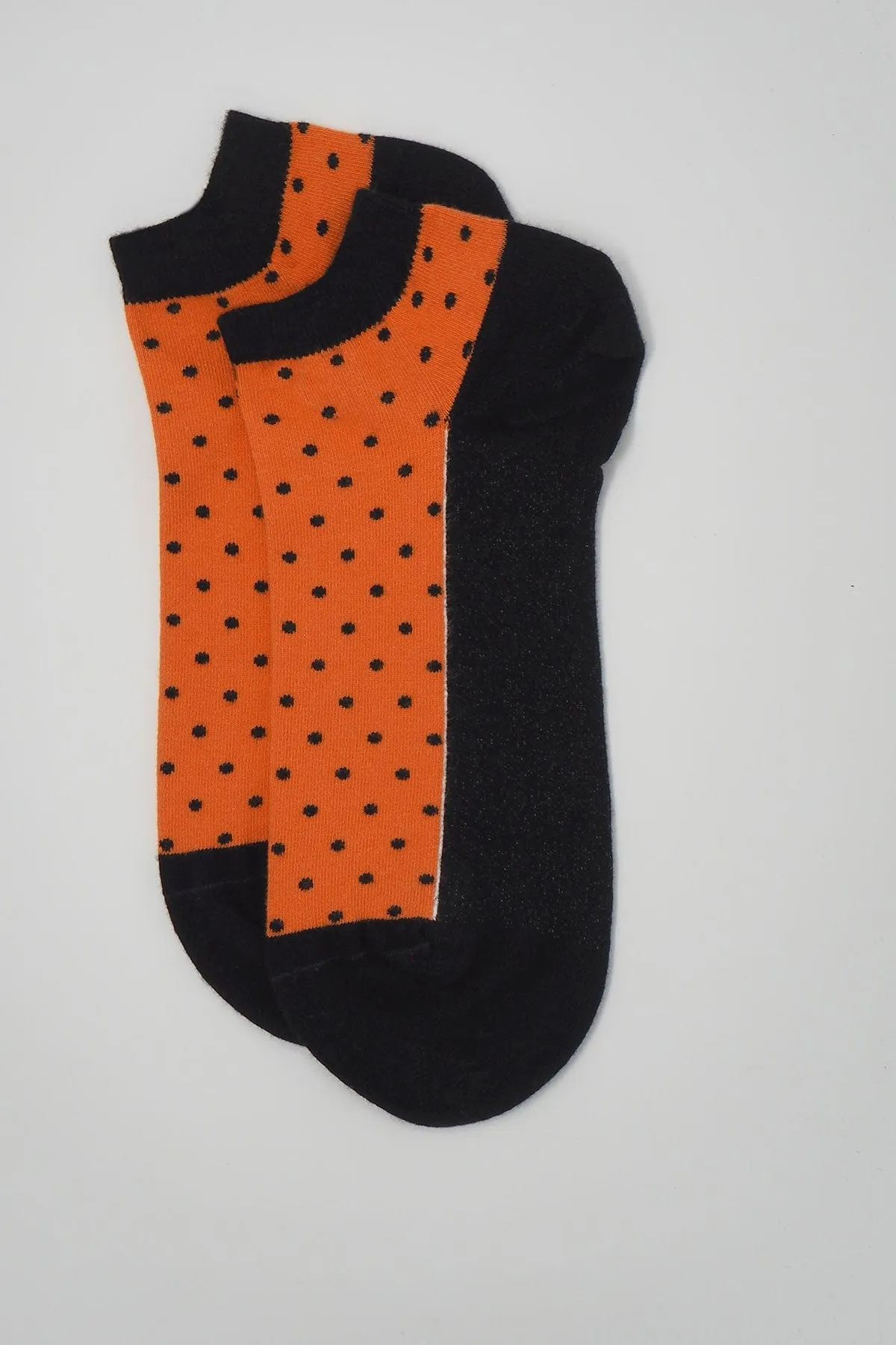 Polka Men's Organic Trainer Socks | Orange