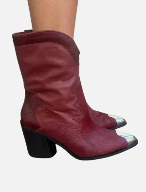 Pony Boots - Burgundy