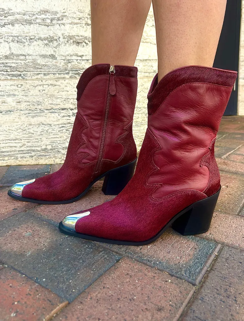 Pony Boots - Burgundy