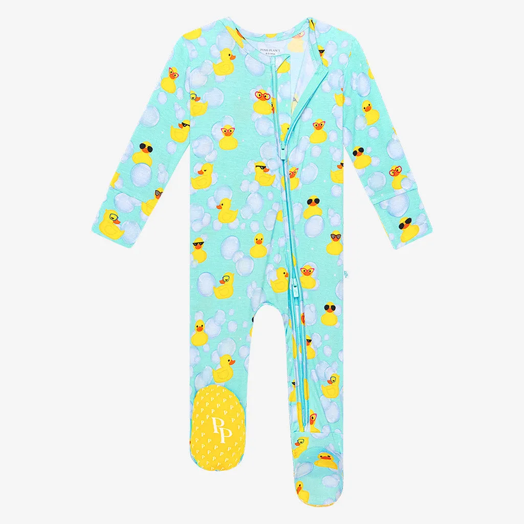 Posh Peanut Ducky Footie with Zipper