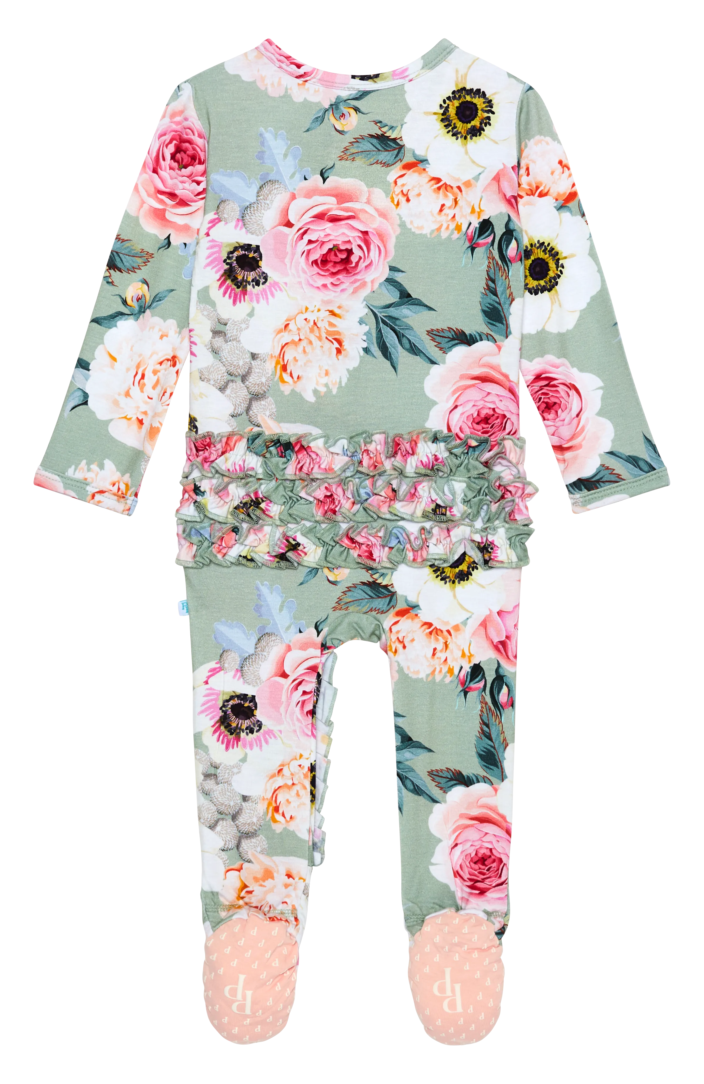Posh Peanut Jolie Ruffled Zippered Footie