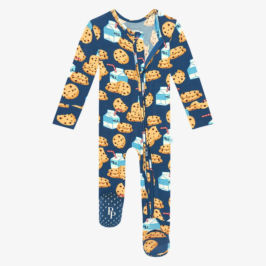 Posh Peanut Milk & Cookies Footie with Zipper