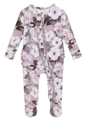 Posh Peanut Nikki Ruffled Zippered Footie