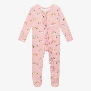 Posh Peanut Shay Ruffled Zippered Footie
