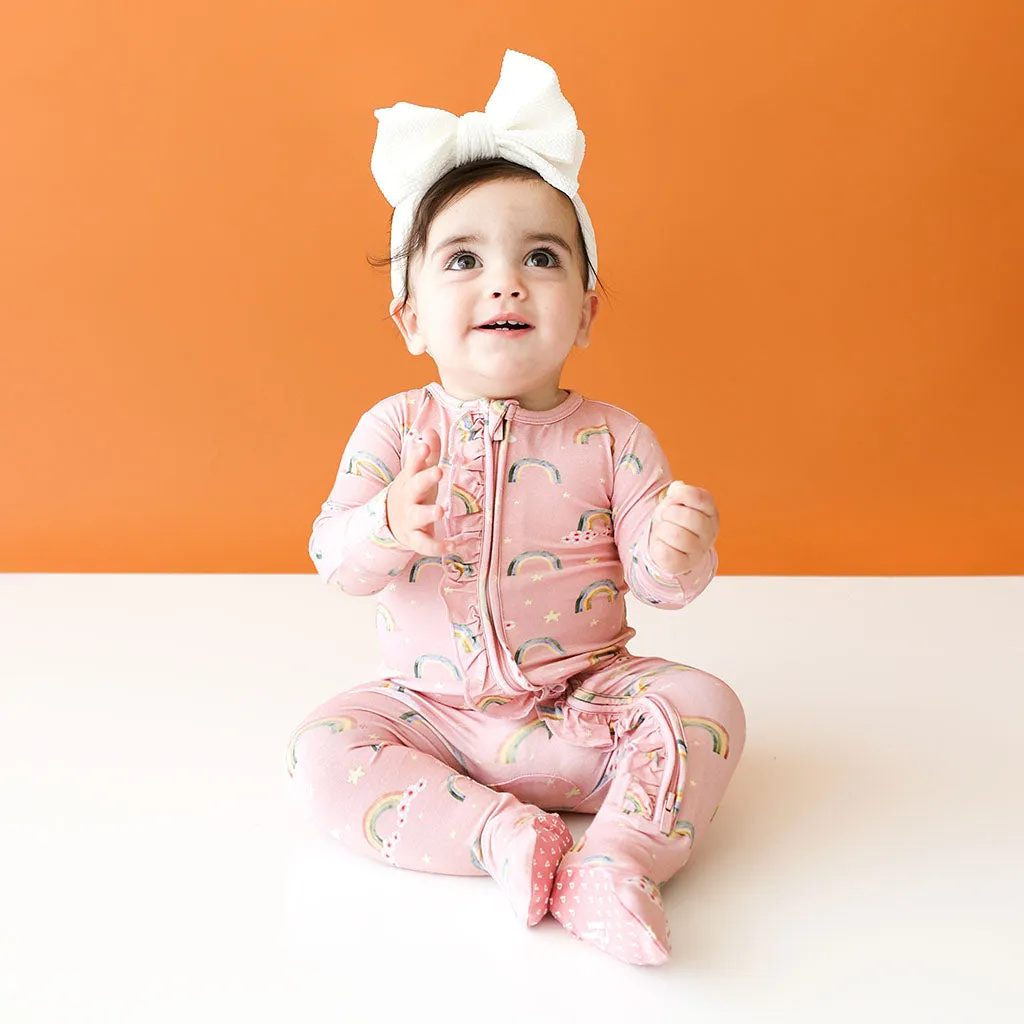 Posh Peanut Shay Ruffled Zippered Footie