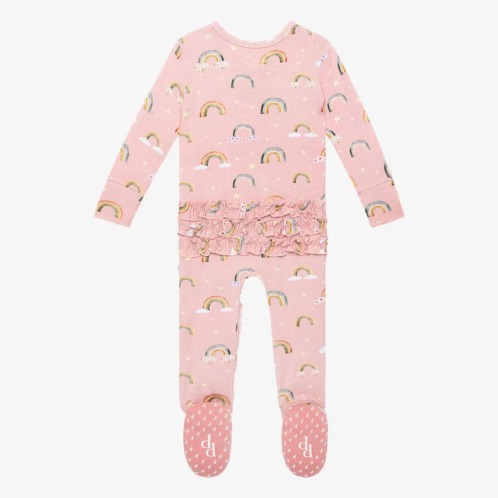 Posh Peanut Shay Ruffled Zippered Footie