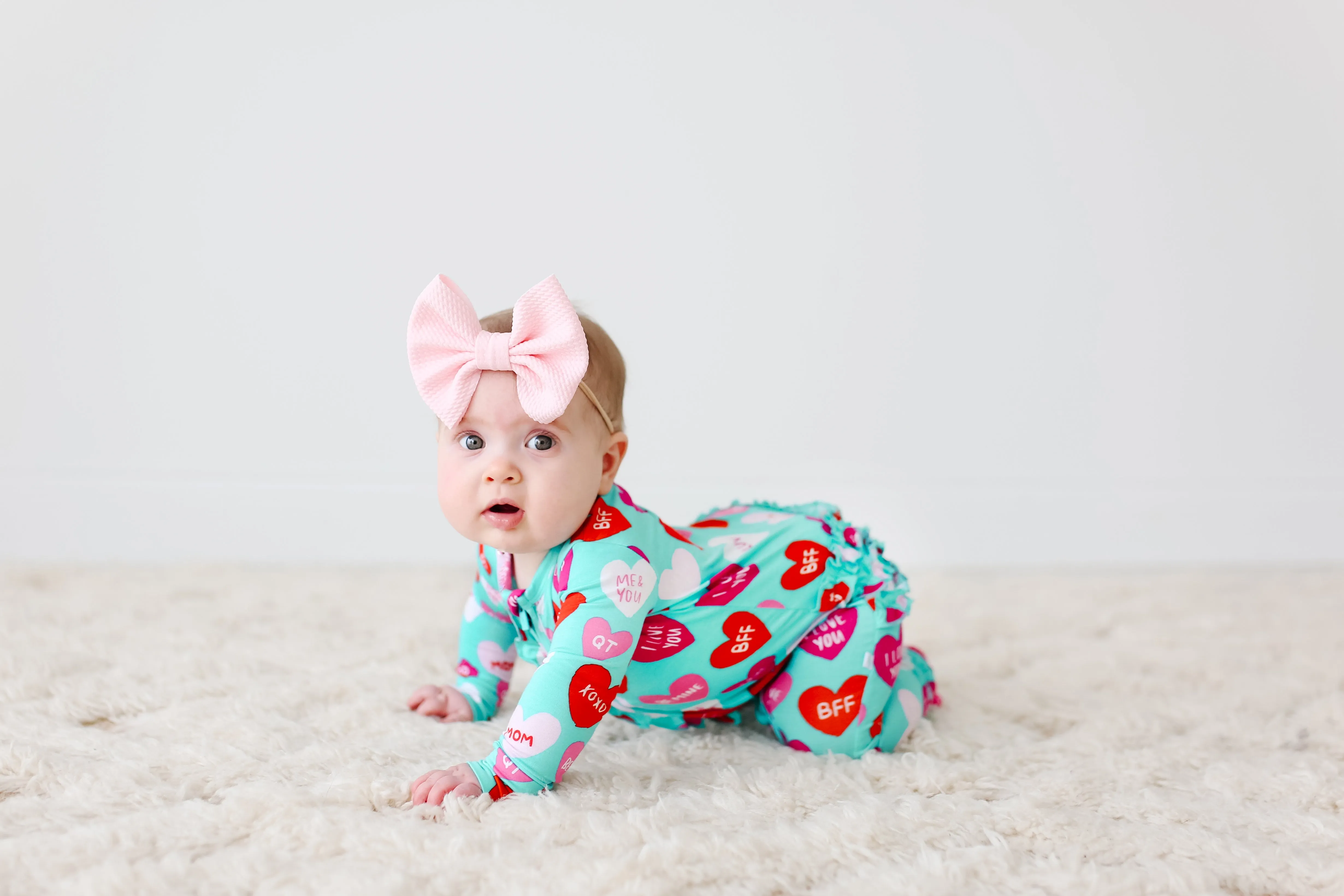 Posh Peanut Valerie Ruffled Zippered Footie