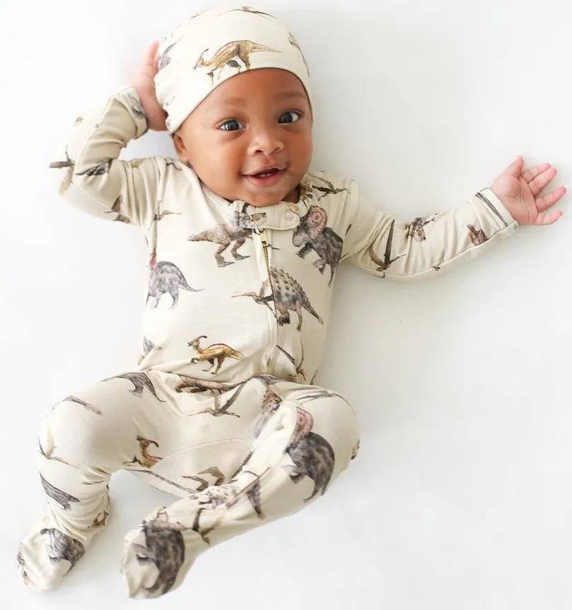 Posh Peanut Vintage Dino Zippered Footie