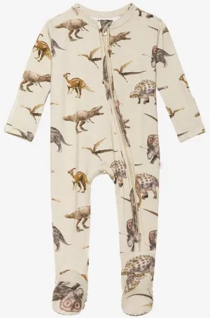 Posh Peanut Vintage Dino Zippered Footie