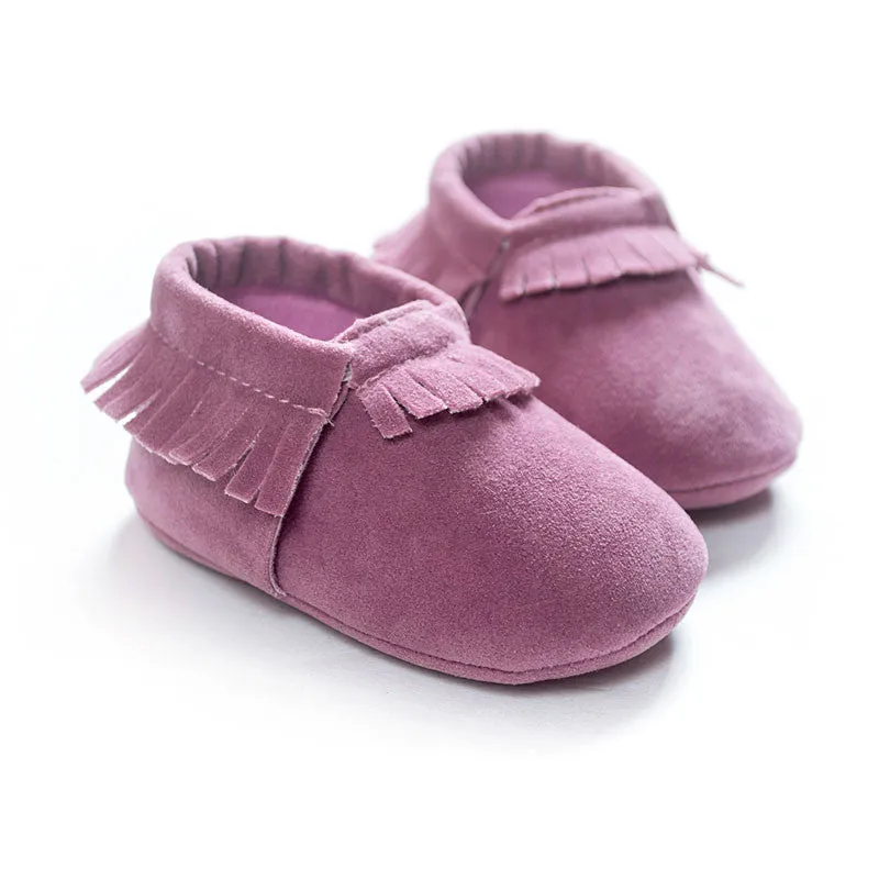 PU Suede Leather born Baby Boy Girl Baby Moccasins Soft Moccs Shoes Bebe Fringe Soft Soled Non-slip Footwear Crib Shoe