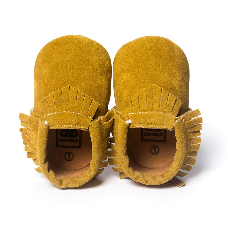 PU Suede Leather born Baby Boy Girl Baby Moccasins Soft Moccs Shoes Bebe Fringe Soft Soled Non-slip Footwear Crib Shoe