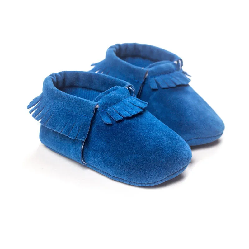 PU Suede Leather born Baby Boy Girl Baby Moccasins Soft Moccs Shoes Bebe Fringe Soft Soled Non-slip Footwear Crib Shoe