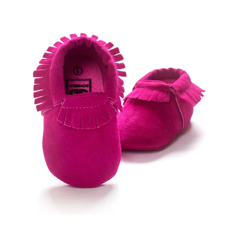 PU Suede Leather born Baby Boy Girl Baby Moccasins Soft Moccs Shoes Bebe Fringe Soft Soled Non-slip Footwear Crib Shoe