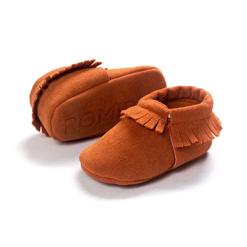 PU Suede Leather born Baby Boy Girl Baby Moccasins Soft Moccs Shoes Bebe Fringe Soft Soled Non-slip Footwear Crib Shoe