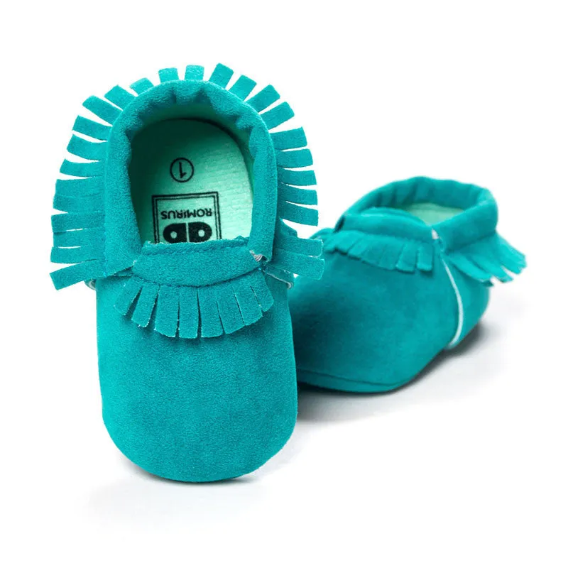 PU Suede Leather born Baby Boy Girl Baby Moccasins Soft Moccs Shoes Bebe Fringe Soft Soled Non-slip Footwear Crib Shoe