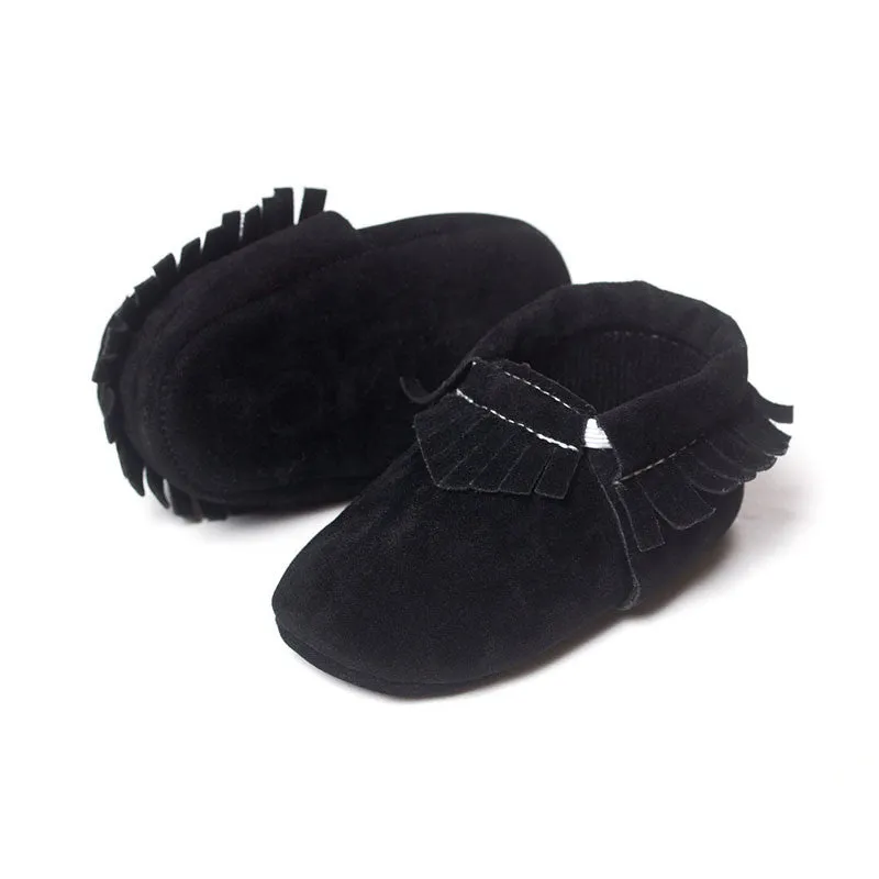 PU Suede Leather born Baby Boy Girl Baby Moccasins Soft Moccs Shoes Bebe Fringe Soft Soled Non-slip Footwear Crib Shoe
