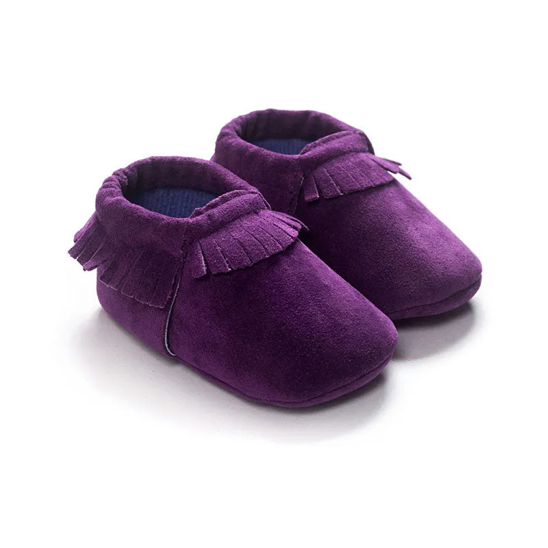 PU Suede Leather born Baby Boy Girl Baby Moccasins Soft Moccs Shoes Bebe Fringe Soft Soled Non-slip Footwear Crib Shoe