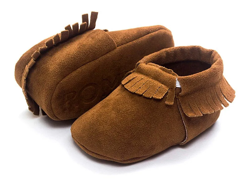 PU Suede Leather born Baby Boy Girl Baby Moccasins Soft Moccs Shoes Bebe Fringe Soft Soled Non-slip Footwear Crib Shoe