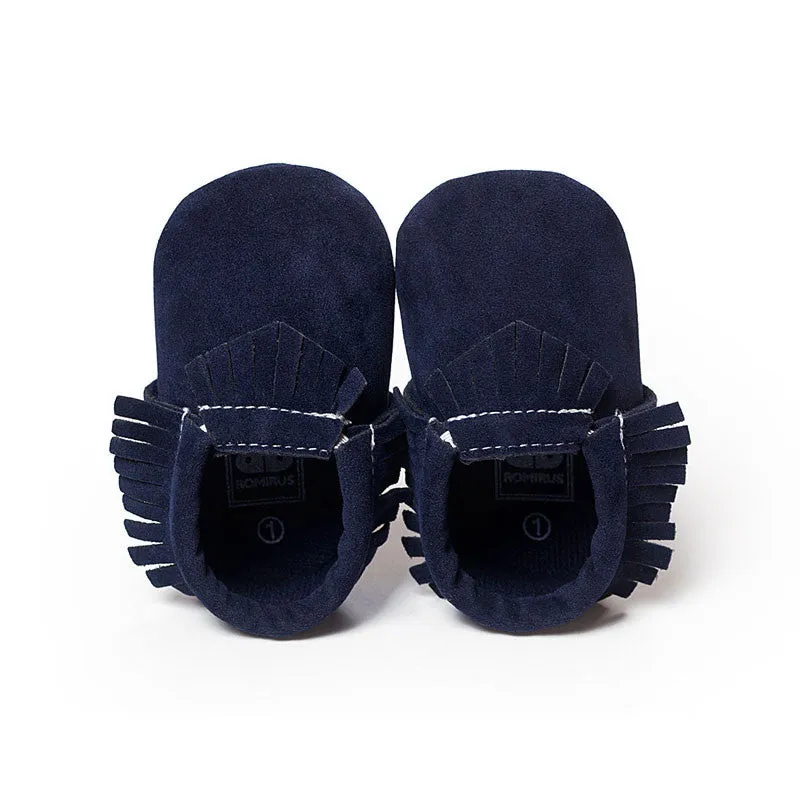 PU Suede Leather born Baby Boy Girl Baby Moccasins Soft Moccs Shoes Bebe Fringe Soft Soled Non-slip Footwear Crib Shoe