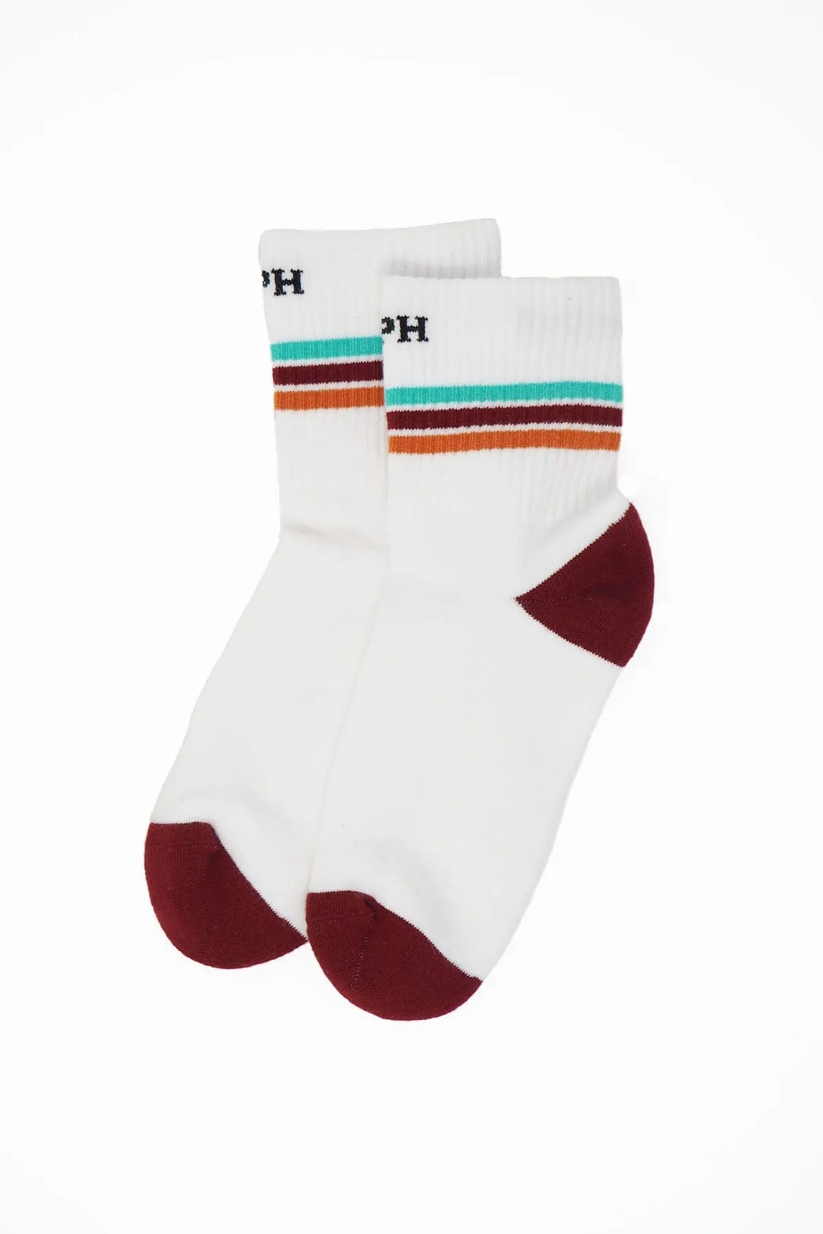 Quarter Crew Men's Organic Cotton Trainer Socks |  White
