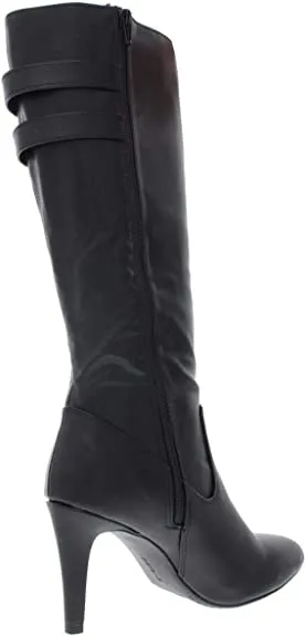 Rialto Cahoon Knee High Boots, Black Smooth, 5 US