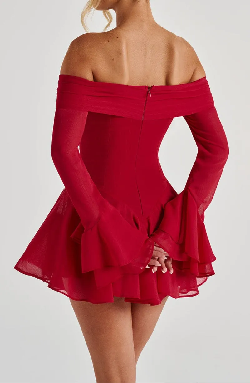 Romina Playsuit - Red